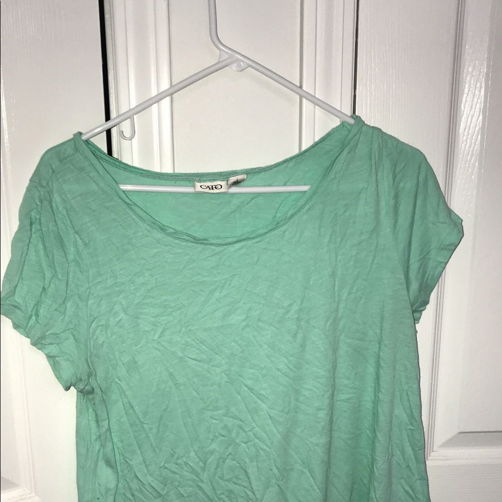 green and tan blouses